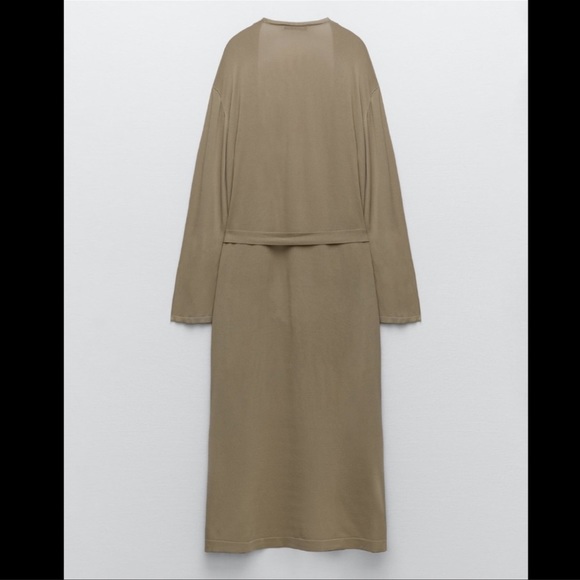 ZARA LONG KNIT JACKET WITH POCKETS | SIZE: L | NWT - Picture 6 of 9